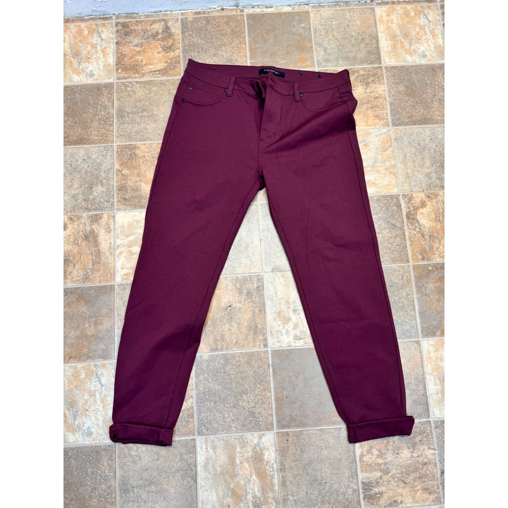 Liverpool‎ Jeans Company Gia Glider Skinny Pants Port Wine Burgundy Womens 16/33